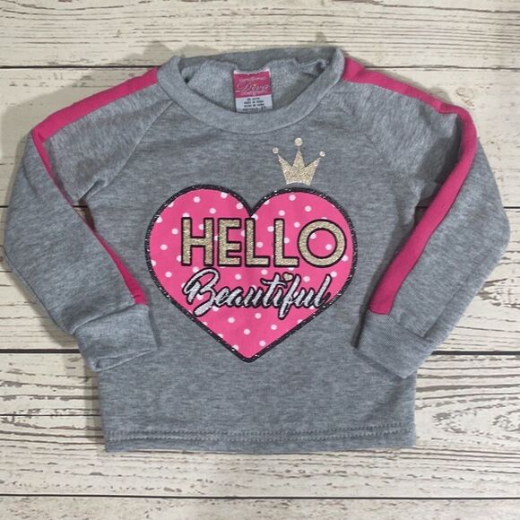 Diva Hello Beautiful Sweatshirt and matching Sweatpants. Size 2T. - Picture 2 of 7